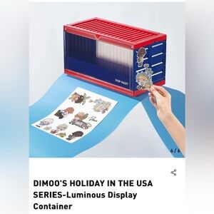 POP MART Dimoo's Holiday Display Container - Red and Blue